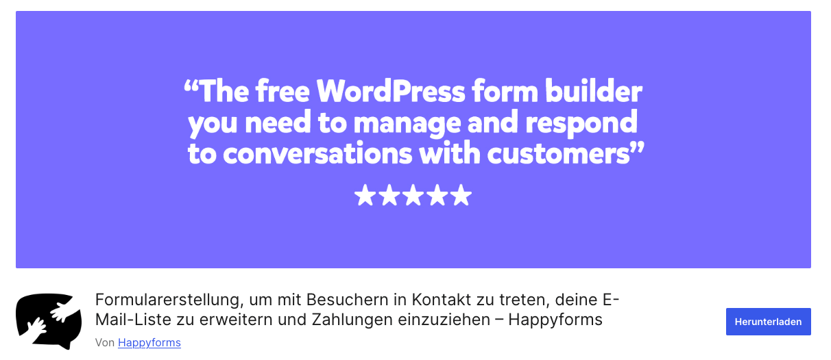 Happy Forms für WordPress