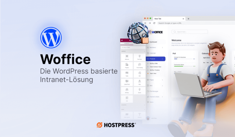 Beitragsgrafik – WordPress als Intranet Lösung mit Woffice