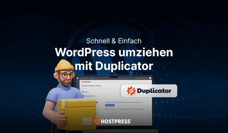 Beitragsgrafik WordPress umziehen mit Duplicator