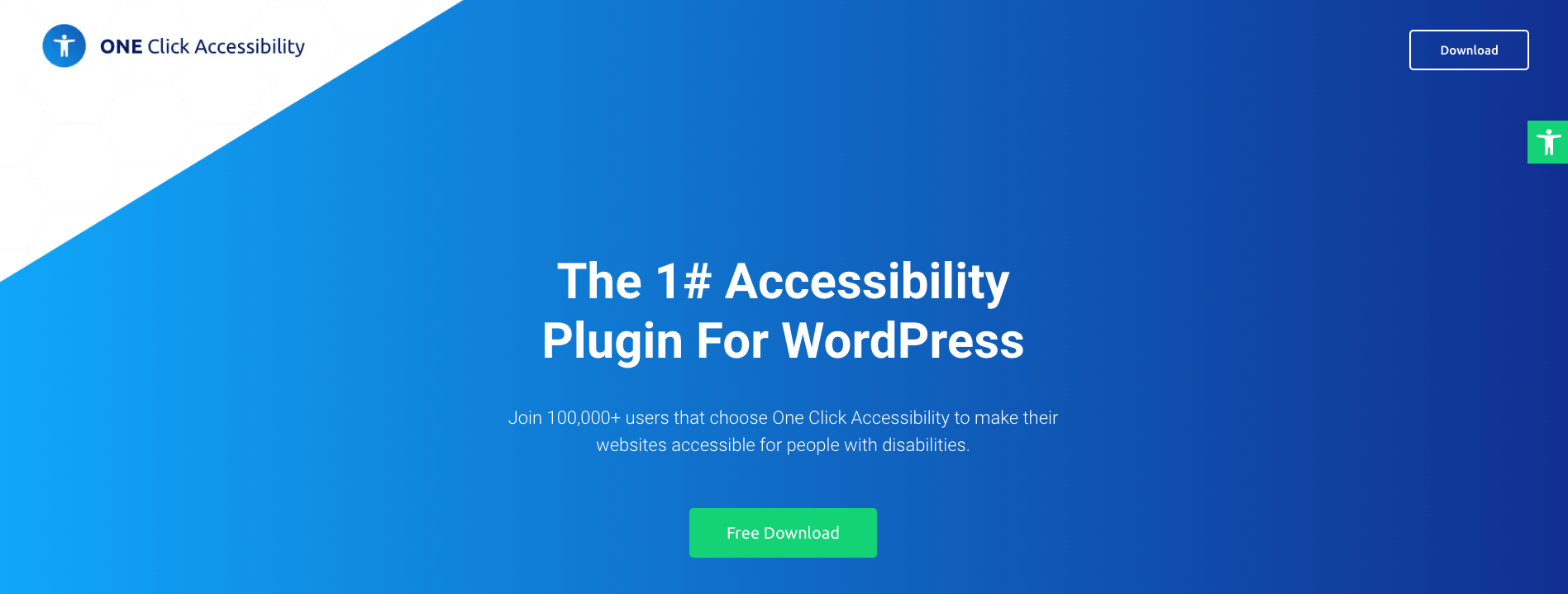 One Click Accessibility Plugin