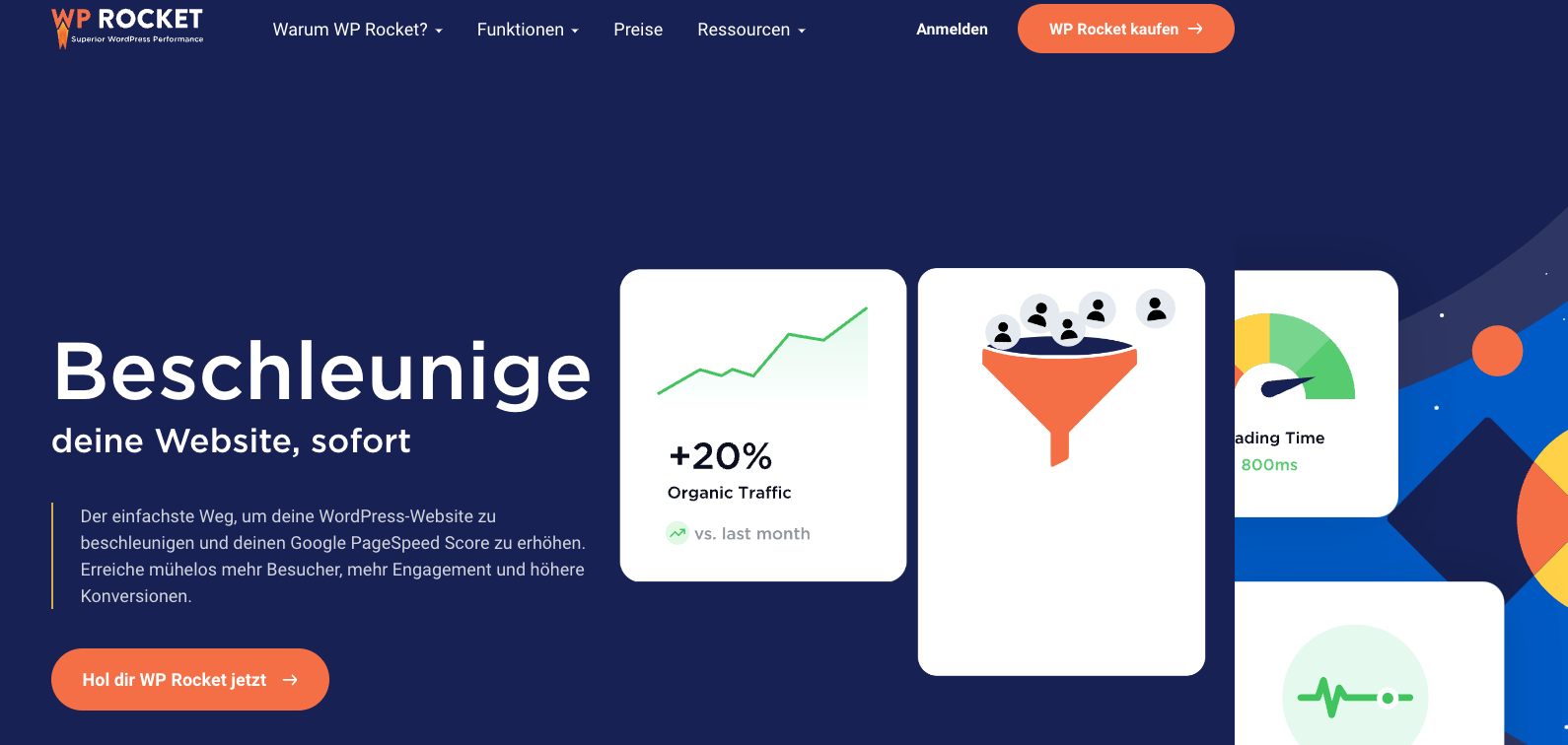 WP Rocket Webseite