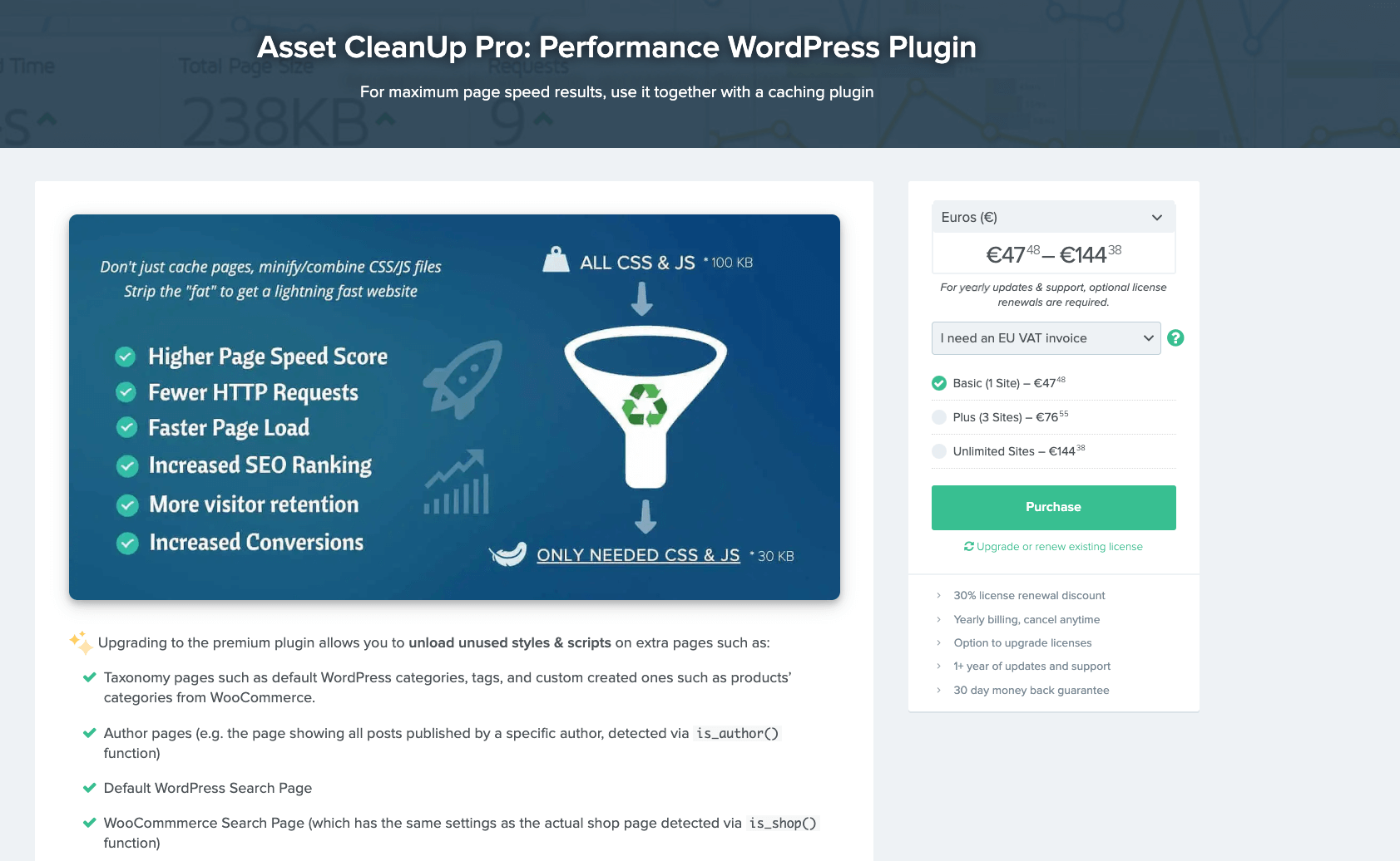 WP Asset Clean UP